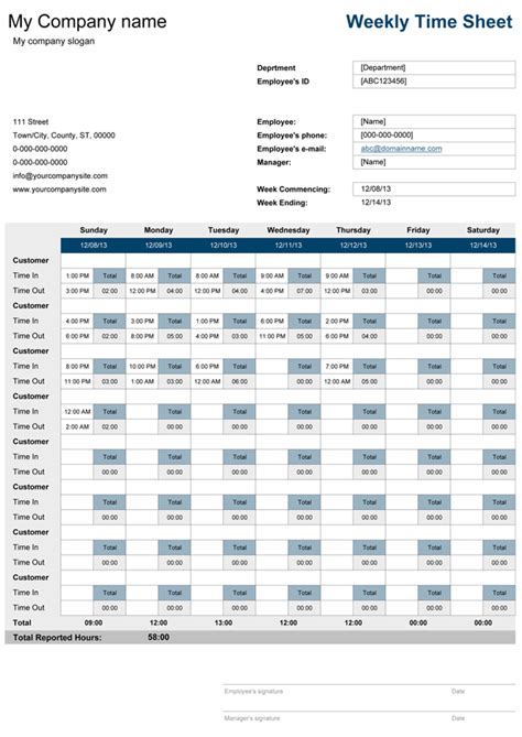 Stunning Multiple Job Timesheet Template Free Excel Inventory With Formulas