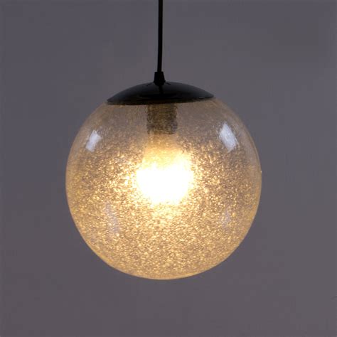 Large Glass Globe Hanging Lamp By Doria Leuchten 1970s 219316
