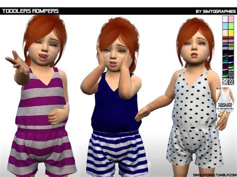 Simtographies Toddlers Romper Sims 4 Toddler Sims Baby Sims 4