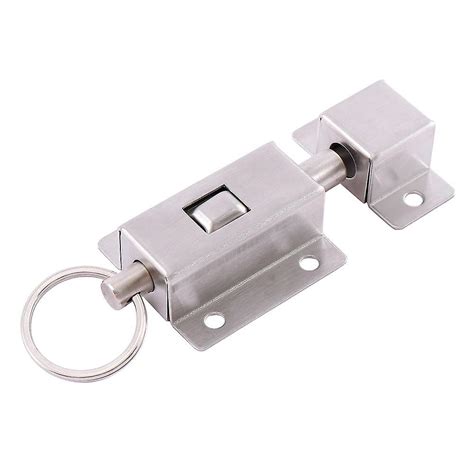 Stainless Steel Spring Door Latch With Button Slide Lock Barrel Bolt Fruugo UK