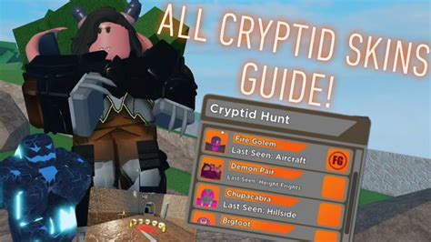 There will be some dialogue with a man telling you to burn the place to the ground as soon as possible. How To Find All Cryptid Hunt Skins Arsenal Roblox ...