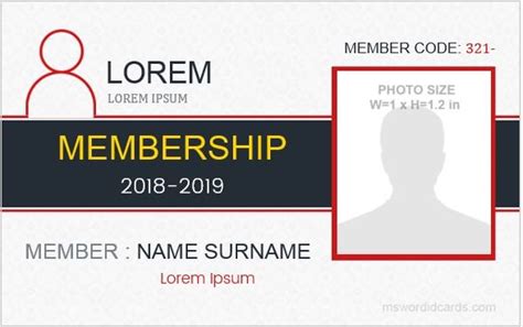 Best Membership ID Badge Templates For MS Word Microsoft Word ID Card Templates