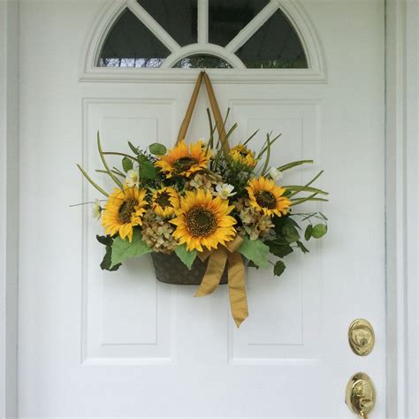Summer Wreaths Sunflower Wreaths Front Door Decor Fall