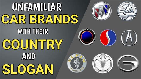 The Unknown Car Brands With Their Logo Country Of Origin And Slogan