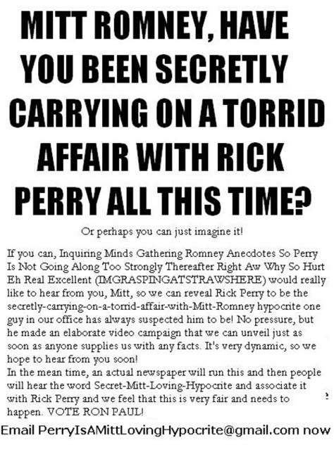 Have You Ever Had Sex With Rick Perry — The Wishful Ad Ad Hominem