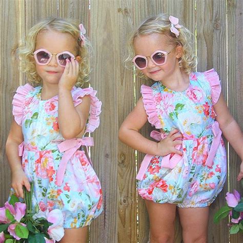 Summer Cotton Newborn Rompers Cute Baby Girl Floral Romper Sleeveless