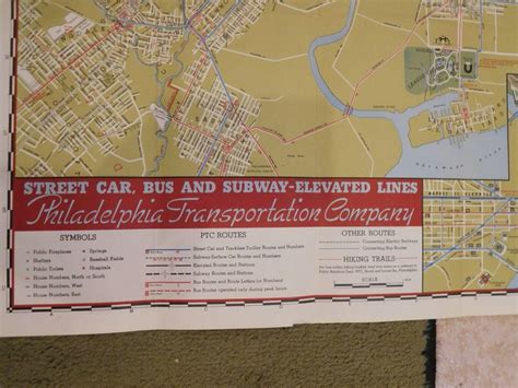 Map Ptc Map Of Philadelphia 1940 Showing Street Car Bus And Subway Lin