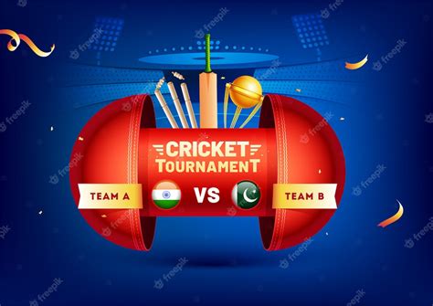 Premium Vector Creative Banner With Cricket Elements