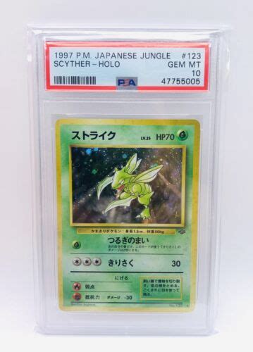 Pokemon Scyther Japanese Jungle Holo 123 1997 PSA 10 GEM MINT EBay