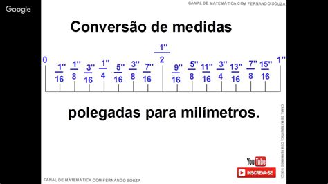 Polegadas Para Milímetros Converter Polegadas Para Milímetros Youtube