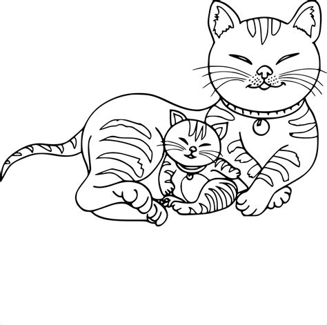 Coloriage De Chat Mignon Beau Photos Coloriage De Chat En Ligne