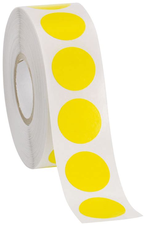 Self Adhesive Labels 34 Diameter Circle Yellow 1000 Labels Per