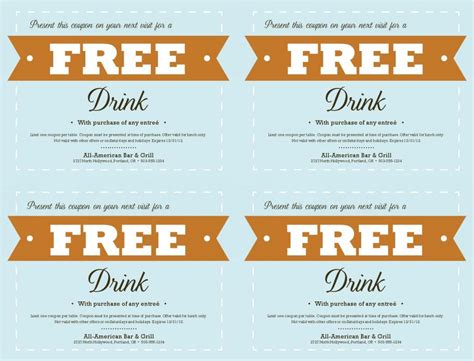 Free Coupon Template Template Business