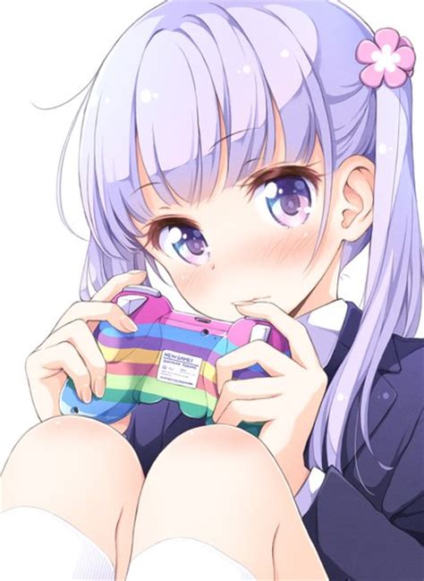 Anime Girl Gamer Video Games Derp Japan Rainbow Kawaii Otaku Pastel We Heart It Anime Anime