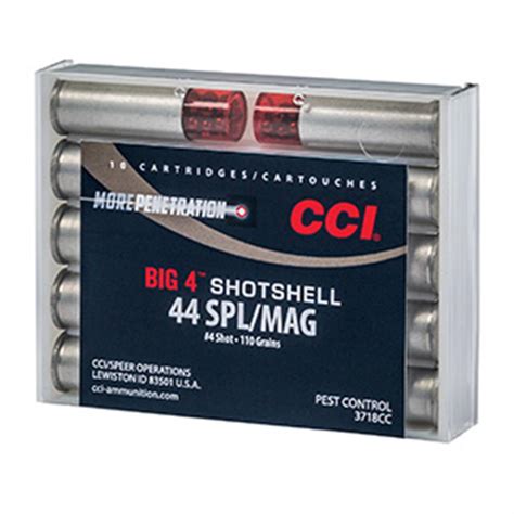 Cci Big 4 Shotshell 44 Special Magnum 4 Shot 10 Rounds 668973
