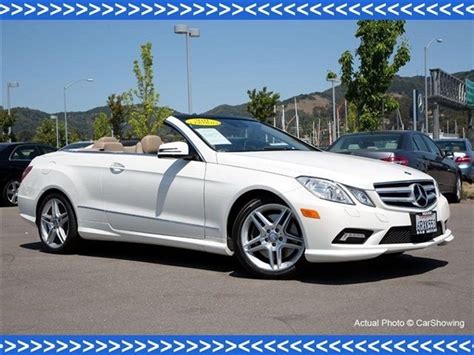 Amazing vehicle v8 power convertible with hard top our mercedes benz sl500r has been through a presale inspection, includes brand new tires all around upgraded wheels to 18 staged. 2011 Diamond White Metallic Mercedes-Benz E-Class E550 = http://www.iseecars.com/used-cars/used ...
