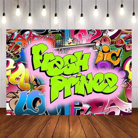 Mocsicka Fresh Prince Graffiti Background Happy Kids Birthday Decor