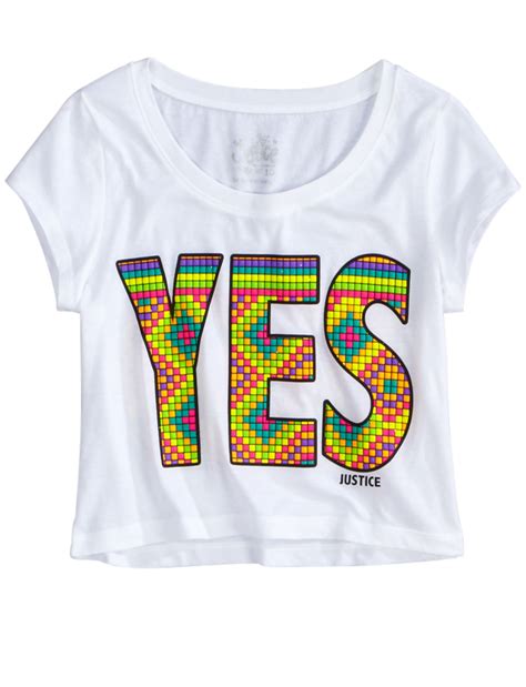 Yes No Crop Graphic Tee Crops Graphic Tees Shop Justice Girls