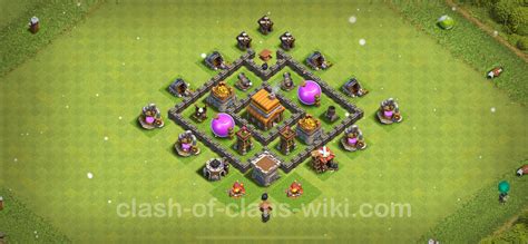 Farming Base Th4 With Link Hybrid Clash Of Clans 2023 Town Hall