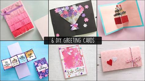 The only difference between those who make them and those who don't is inspiration. 6 Easy Greetings Cards Ideas | Handmade Greeting Cards - YouTube