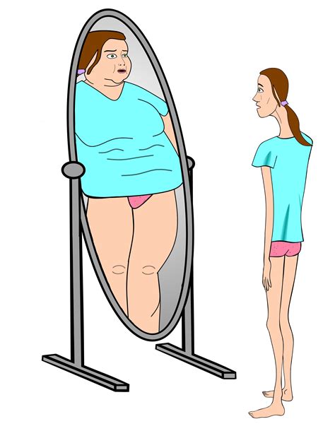 drawn skinny girl and the reflection of a fat girl free image download