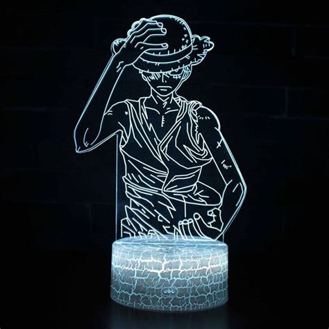 Novelty Lighting One Piece Anime 3d Illusion Led Lamp Luffy Zoro Model