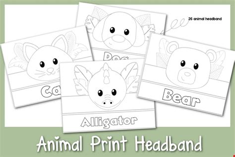 Animal Headband Templates Frosting And Glue Easy Desserts And Kid Crafts
