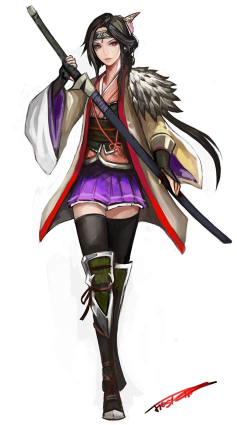 215 Best Images About Character Design Katana Weilding Females On