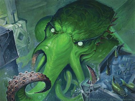 Awakening In Rlyeh A Cthulhu Collection Art Print For Cultist Of