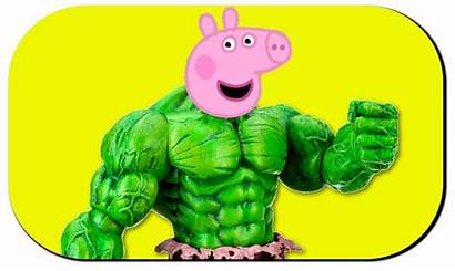 Pig Peppa Hulk Finger Nursery Rhyme Scene