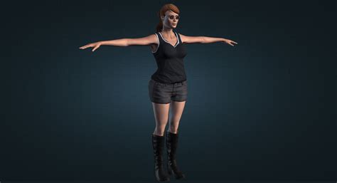 Woman T Pose Low Poly Character 32 3d Model Cgtrader