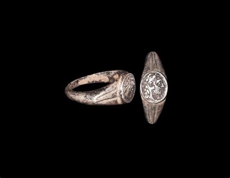 Roman Ring With Bust Of Hercules Roman Ring Hercules Bust