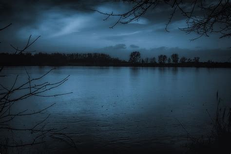Night On A Frozen Lake Photograph By Zdenek Kajzr