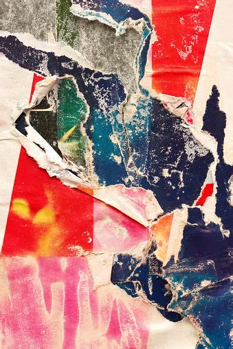 Old Ripped Torn Paper Crumpled Creased Posters Grunge Textures Backdrop