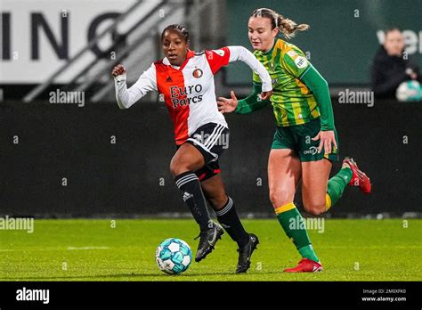 Den Haag Danique Ypema Of Feyenoord V1 Lobke Loonen Of Ado Den Haag Vrouwen During The Match