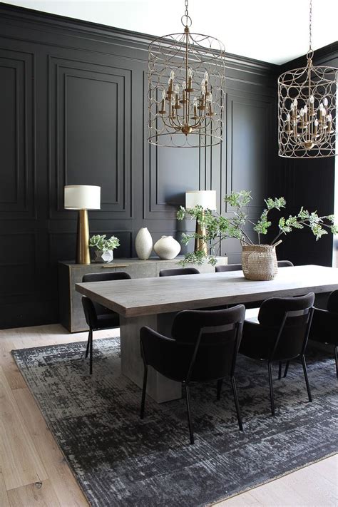 These dining rooms with rugs will inspire you to buy your own. 8 Black Dining Room Ideas That Prove Bold Color Is the ...