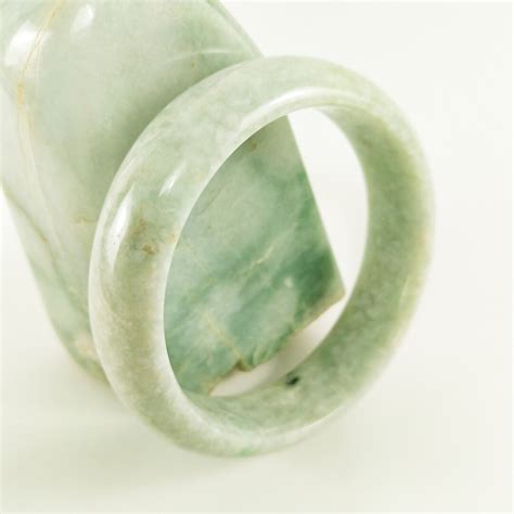 Genuine Jade Bangle Bracelet Natural Greenish White Origin Etsy