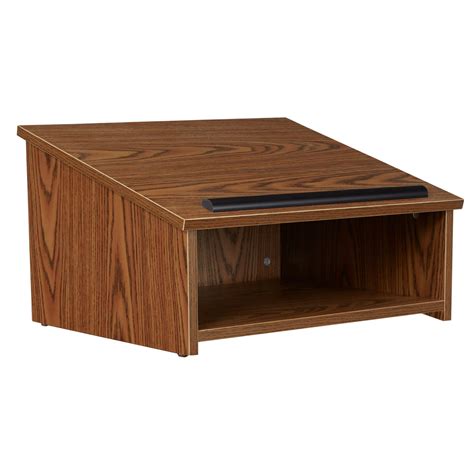 Tabletop Lectern Medium Oak Workplace Goods