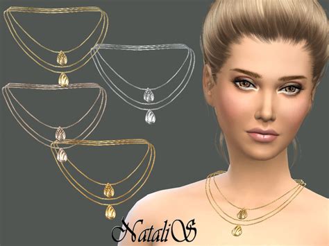 The Sims Resource Natalisthree Layer Chain With Pendants