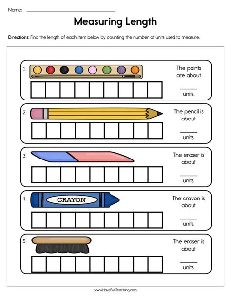 Measuring Length Worksheet By Teach Simple