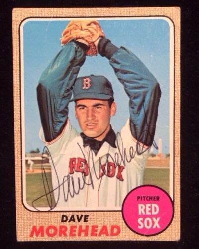 Dave Morehead 1968 Topps Dédicacé Signé Carte De Baseball Red Sox 212 Ebay