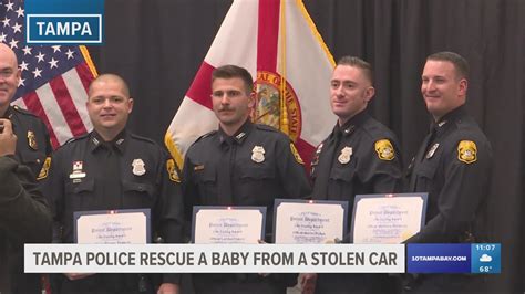 Tampa Police Recognized After Saving Baby From Stolen Car