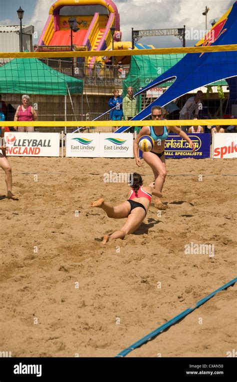 Volleyball On Skegness Beach Stock Photo Alamy