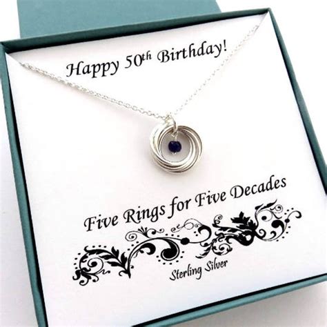 50th Birthday Ts Birthstone Necklace 50th Birthday T For Friend
