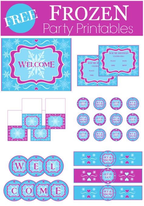 Free Printables For A Frozen Girl Birthday Party We Ve Got A Printable Welcome Sign Cupcake