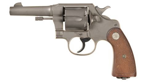 British Military Proofed Colt New Service Model Revolver Rock Island