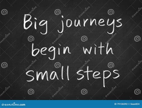Big Journeys Begin With Small Steps Stock Illustration Illustration