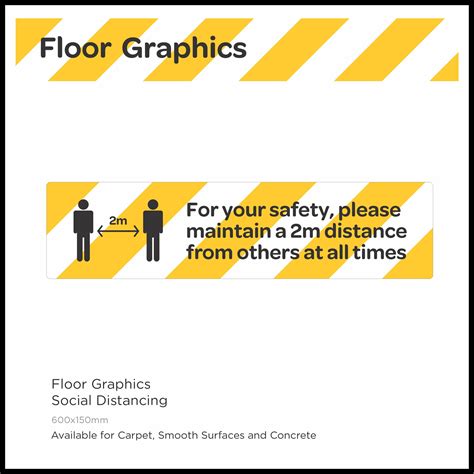 Social Distancing Floor Graphics Rectangle — Sign Network Limited