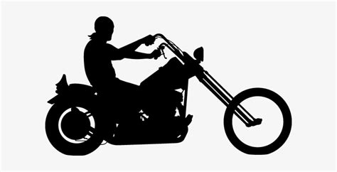Chopper Motorcycle Silhouette Free Transparent Png Download Pngkey