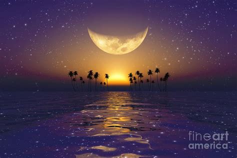 Big Yellow Moon Over Purple Sunset By Aleksey Tugolukov Purple Sunset